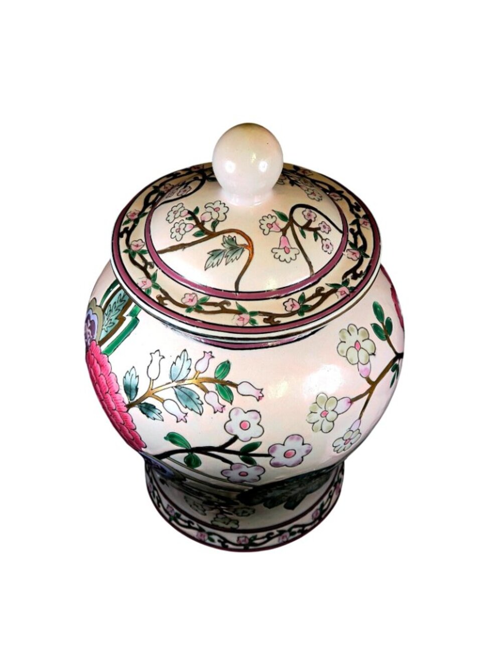 JCPenney Classic Traditions Ceramic Chinoiserie Ginger Jar Vintage 1980s - Picture 2 of 4